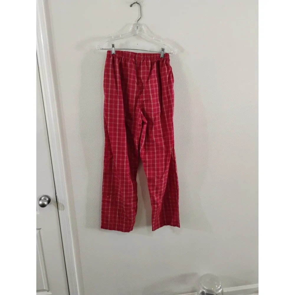 Alabama Crimson Tide Pajama Pants Mens Medium Red Plaid Sideline Apparel Lounge